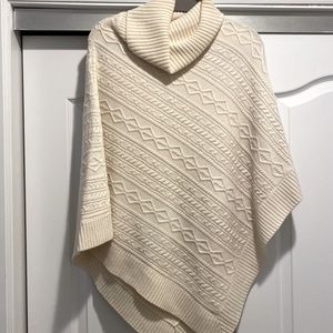 100% Cashmere Poncho Sweater